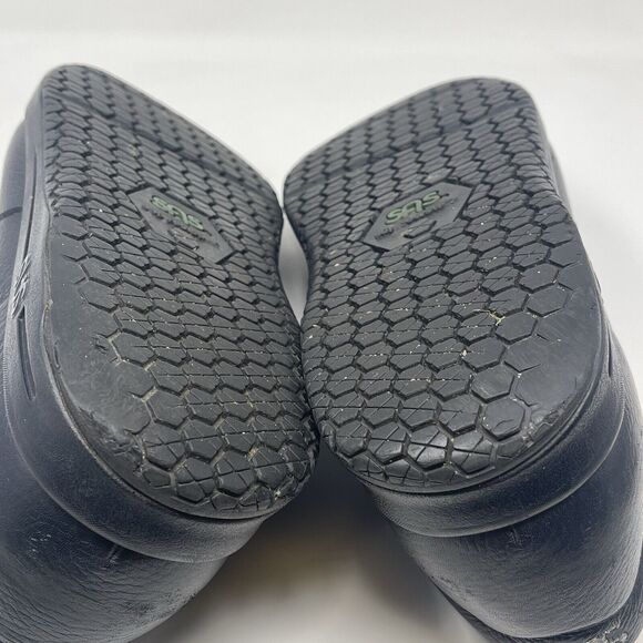 SAS Guardian Shoes Mens 10.5 M Black Leather Comfort Slip Resist Lace Sneakers - Picture 16 of 16